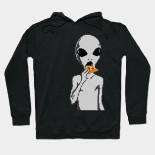 Alien eat pizza Hoodie